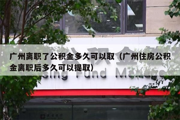 济南离职了公积金多久可以取（济南住房公积金离职后多久可以提取）