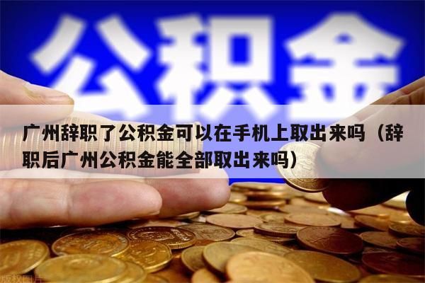 济南辞职了公积金可以在手机上取出来吗（辞职后济南公积金能全部取出来吗）